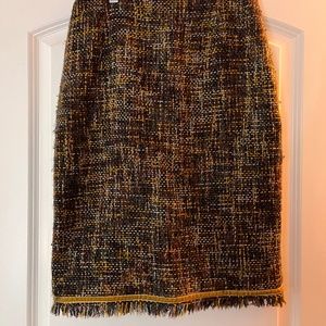Size 4 Wool Blend Tweed Pencil Skirt | Made in Cyprus